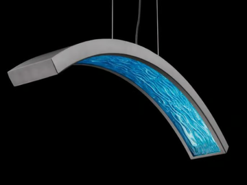 BRIDGE - LED glass and metal pendant lamp by Euroluce Lampadari - view 2